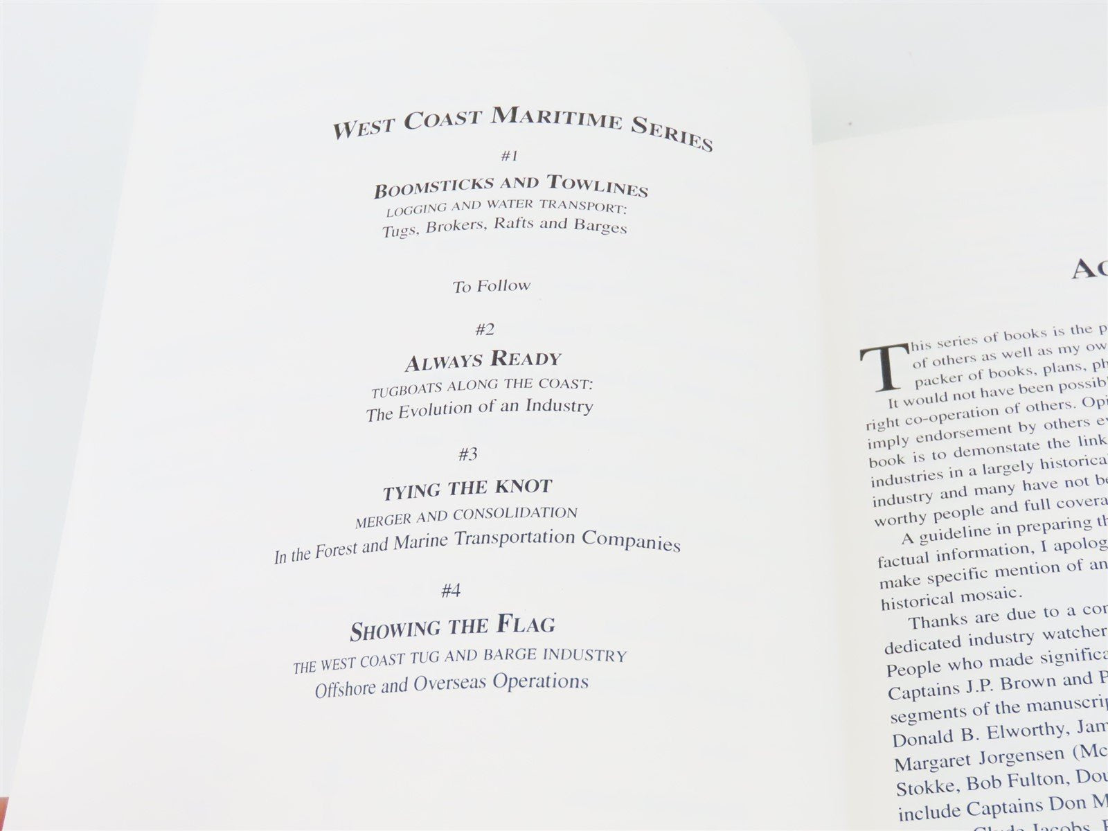 Boomsticks & Towline: West Coast Maritime Series #1 by S.C. Heal ©2003 SC Book