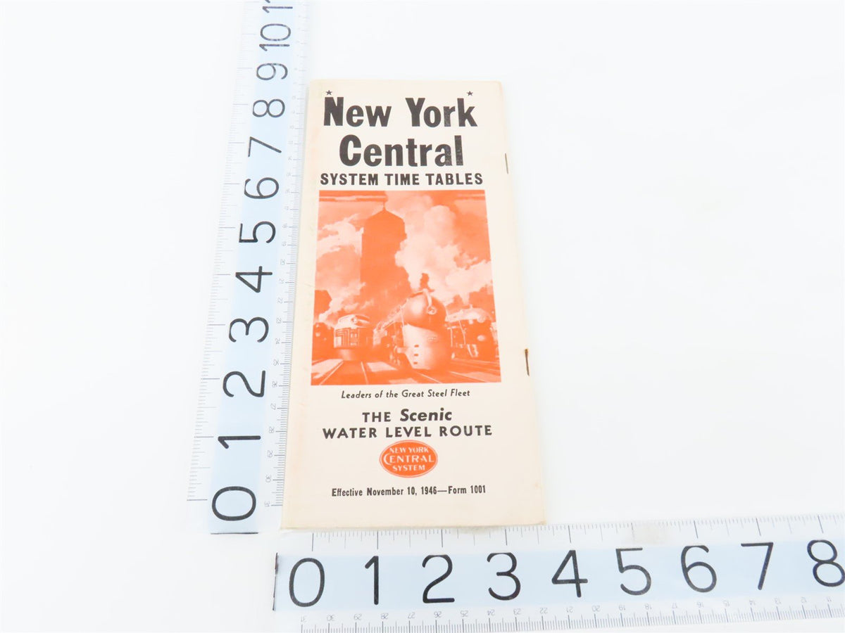 NYC New York Central System Time Tables - November 10, 1946