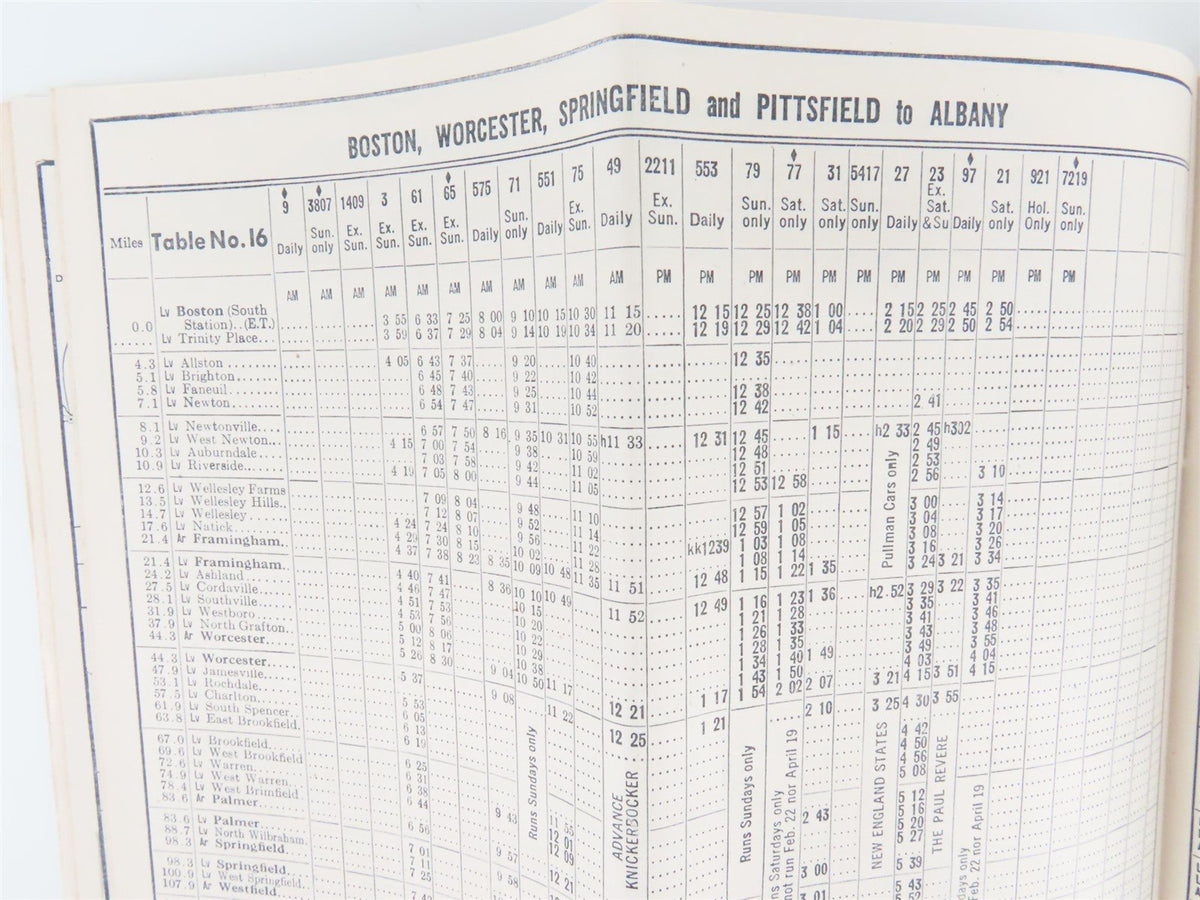 NYC New York Central System Time Tables - November 10, 1946