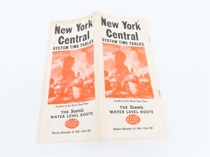 NYC New York Central System Time Tables - November 10, 1946