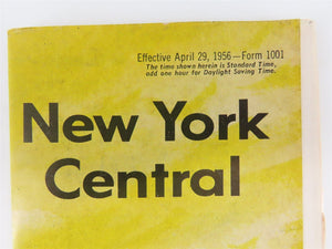 NYC New York Central Aerotrain Time Tables - April 29, 1956