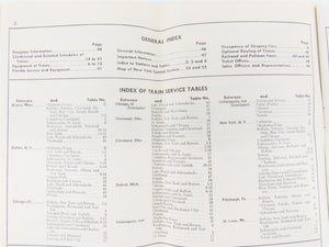 NYC New York Central Aerotrain Time Tables - April 29, 1956