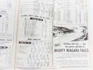 NYC New York Central Aerotrain Time Tables - April 29, 1956