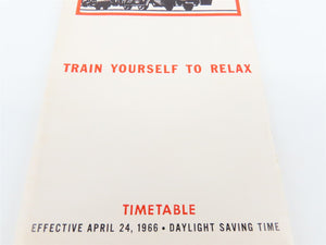 NH The New Haven Railroad Time Table - April 24, 1966