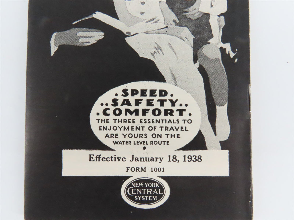 NYC New York Central &quot;The Water Level Route&quot; Time Tables - January 18, 1938