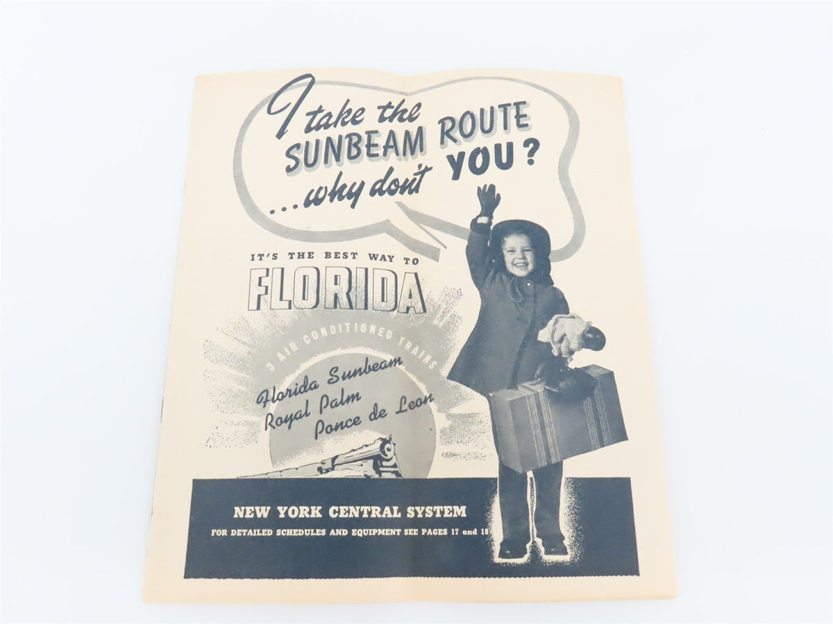 NYC New York Central &quot;Big Four Route&quot; Time Tables - January 19, 1941