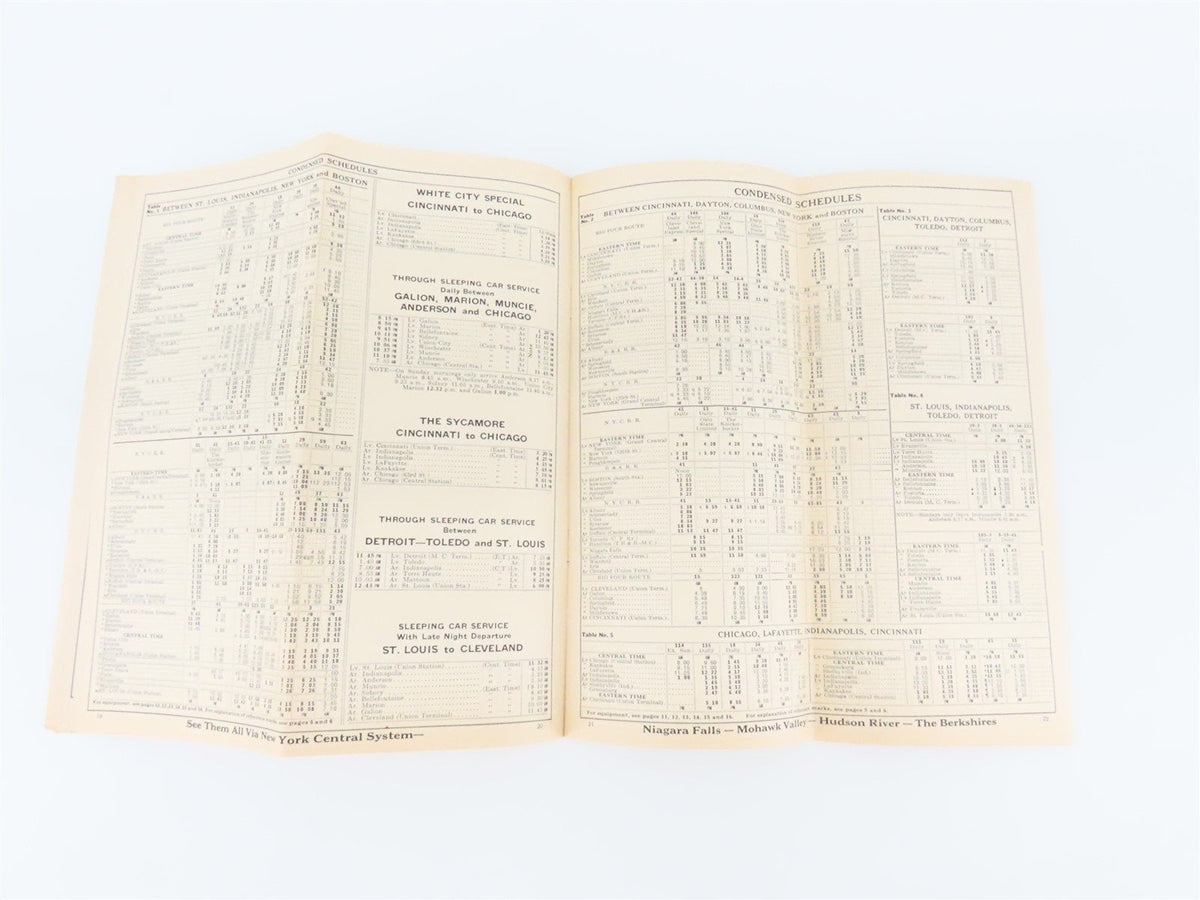 NYC New York Central &quot;Big Four Route&quot; Time Tables - January 19, 1941