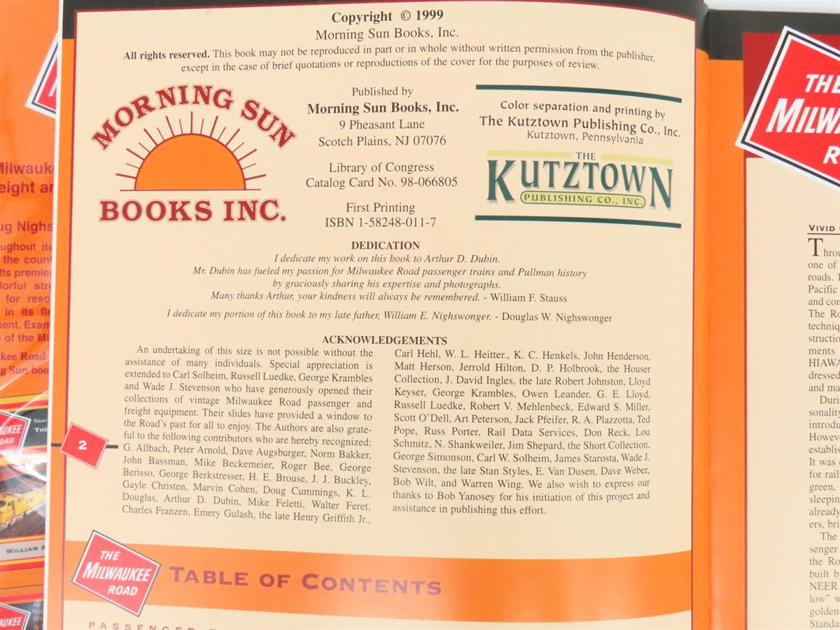 Morning Sun: Milwaukee Road Color Guide Volume 1 by Nighswonger &amp; Stauss ©1999