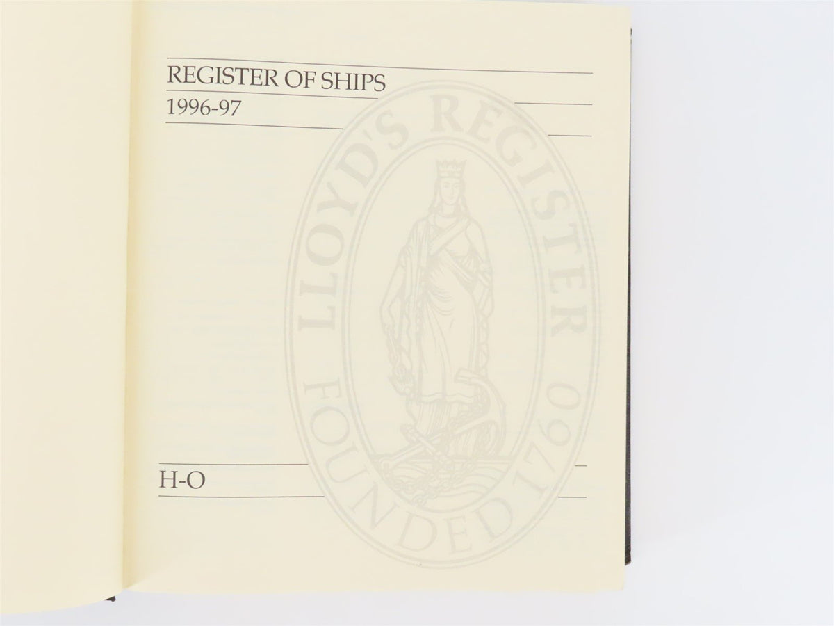 Lloyd&#39;s Register of Ships 1996-97 H-O ©1996 HC Book