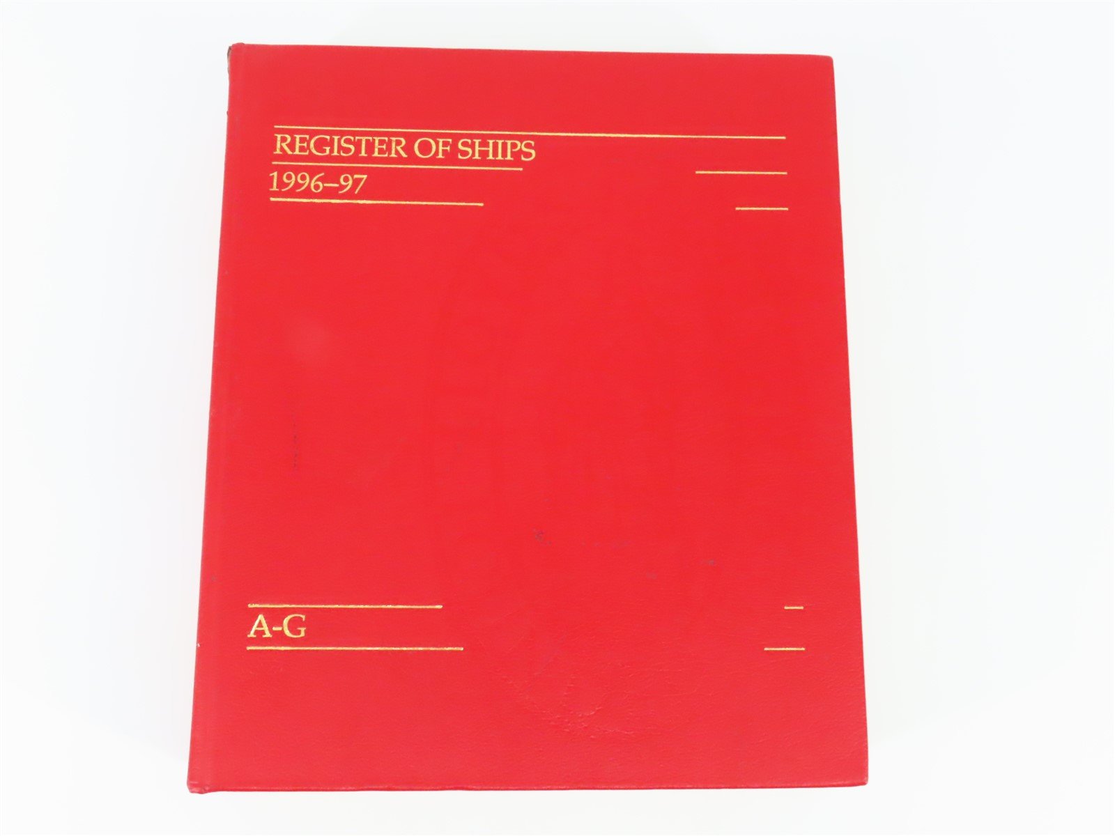 Lloyd's Register of Ships 1996-97 A-G ©1996 HC Book