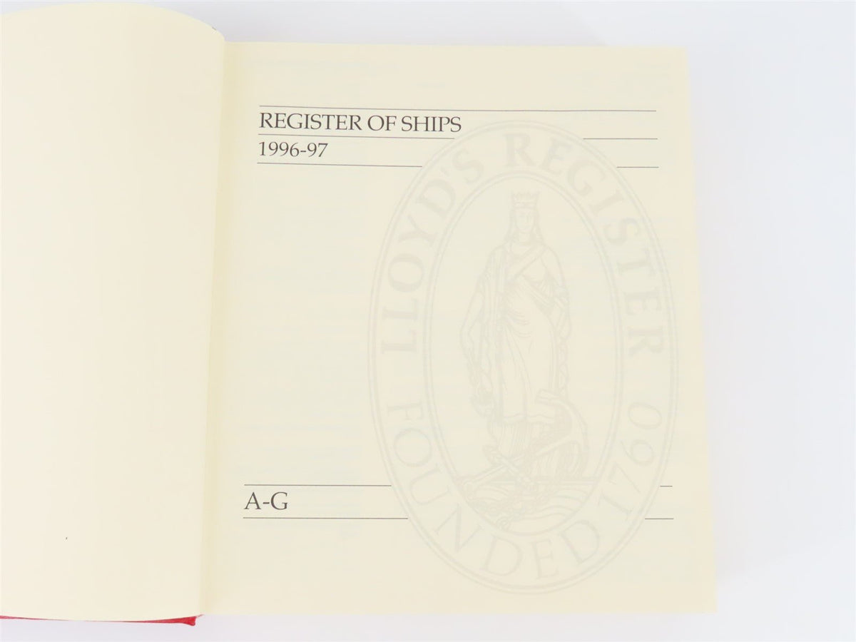 Lloyd&#39;s Register of Ships 1996-97 A-G ©1996 HC Book