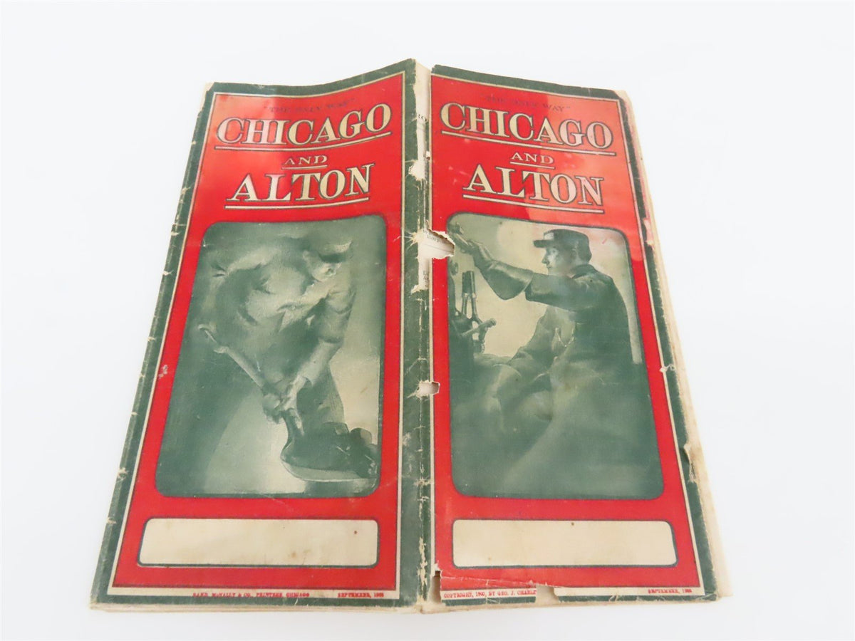 C&amp;A Chicago &amp; Alton Railroad Time Tables - September, 1905