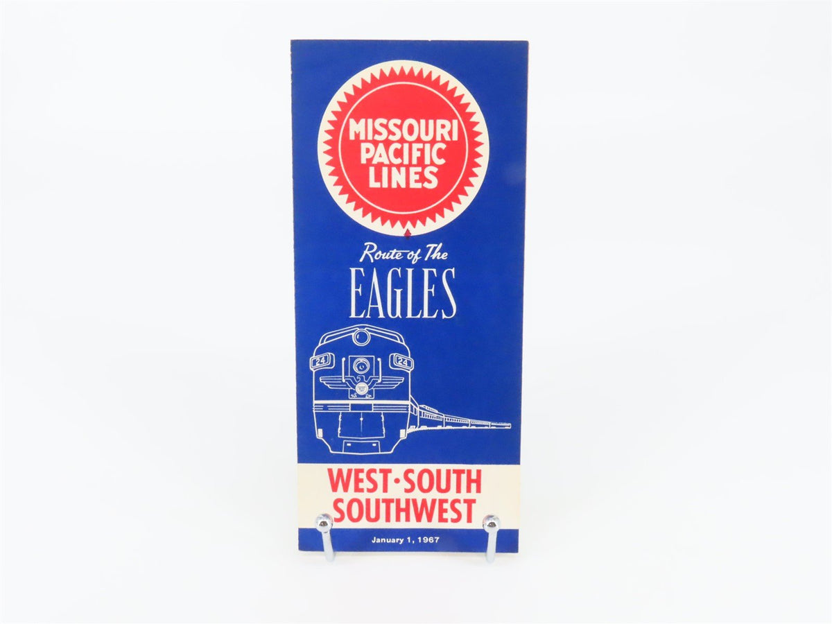 MP Missouri Pacific Lines &quot;Route of the Eagles&quot; Time Tables: January 1, 1967