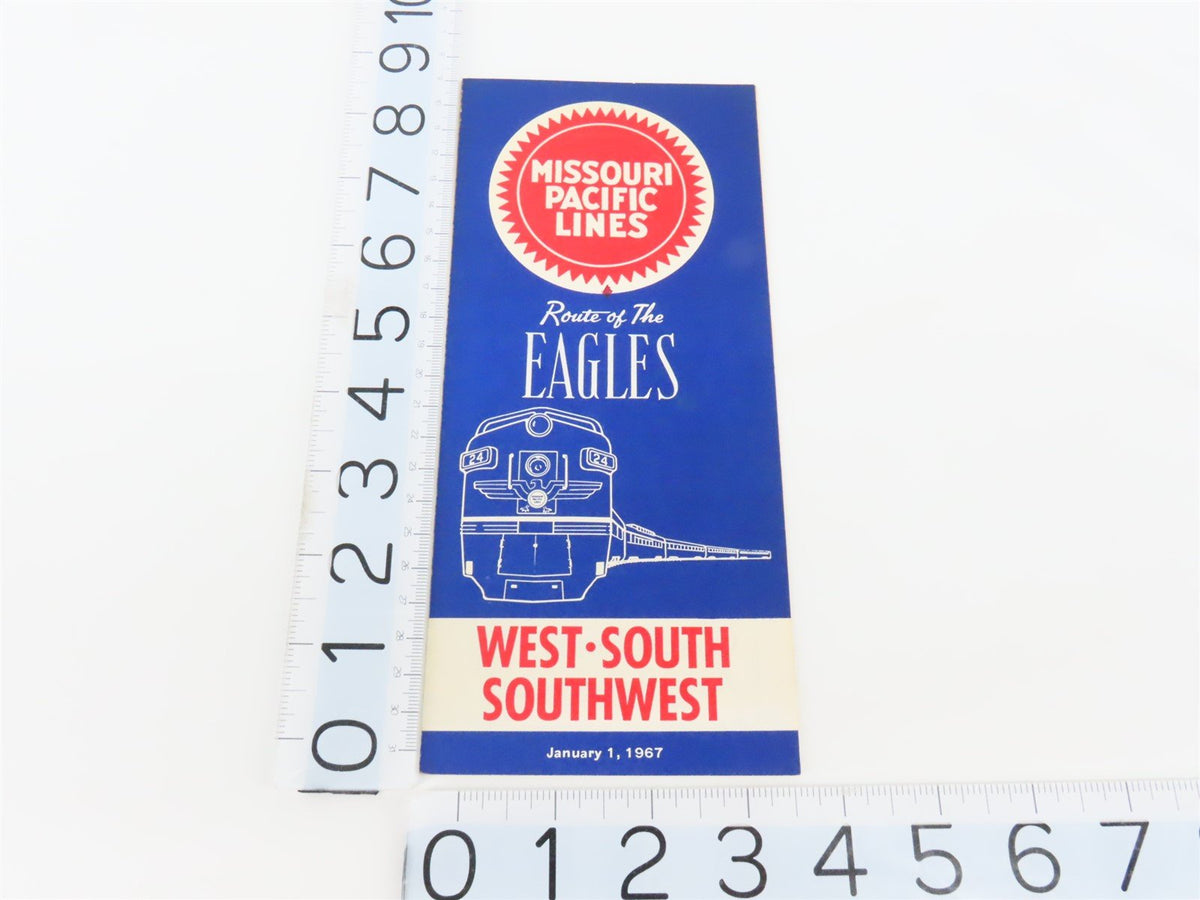 MP Missouri Pacific Lines &quot;Route of the Eagles&quot; Time Tables: January 1, 1967