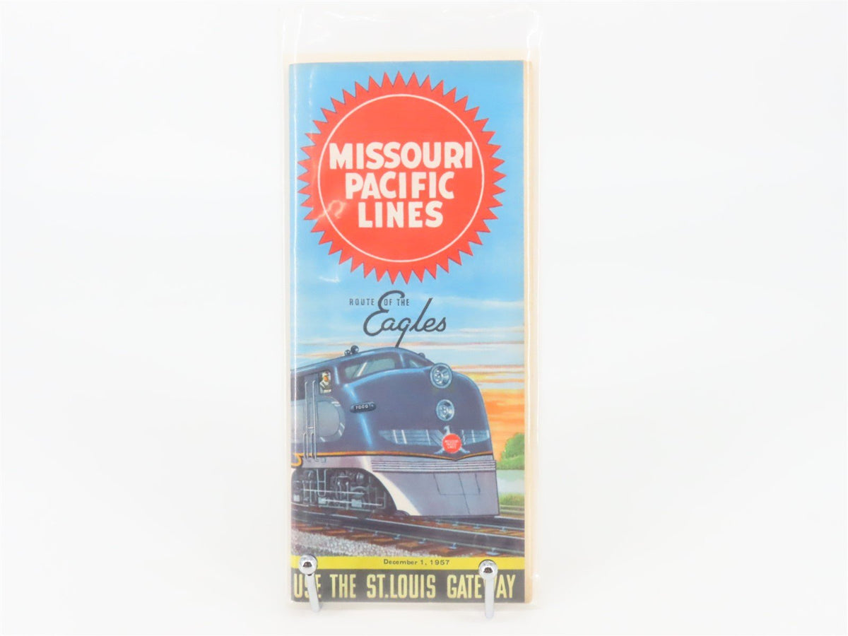 MP Missouri Pacific Lines &quot;Route of the Eagles&quot; Time Tables: December 1, 1957