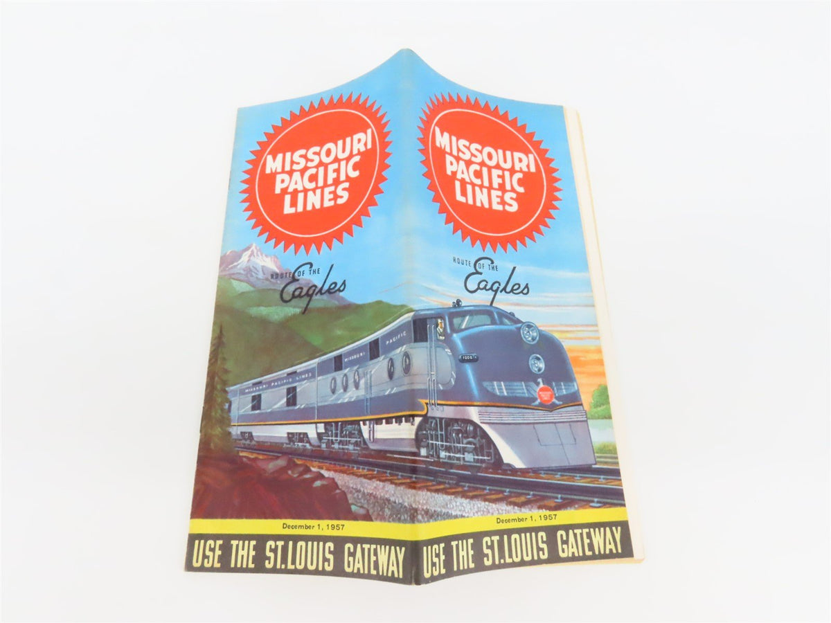 MP Missouri Pacific Lines &quot;Route of the Eagles&quot; Time Tables: December 1, 1957