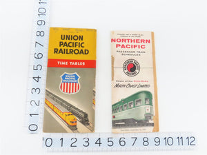 Time Tables: Union Pacific - Jan. 1, 1951 & Northern Pacific - May 12, 1957