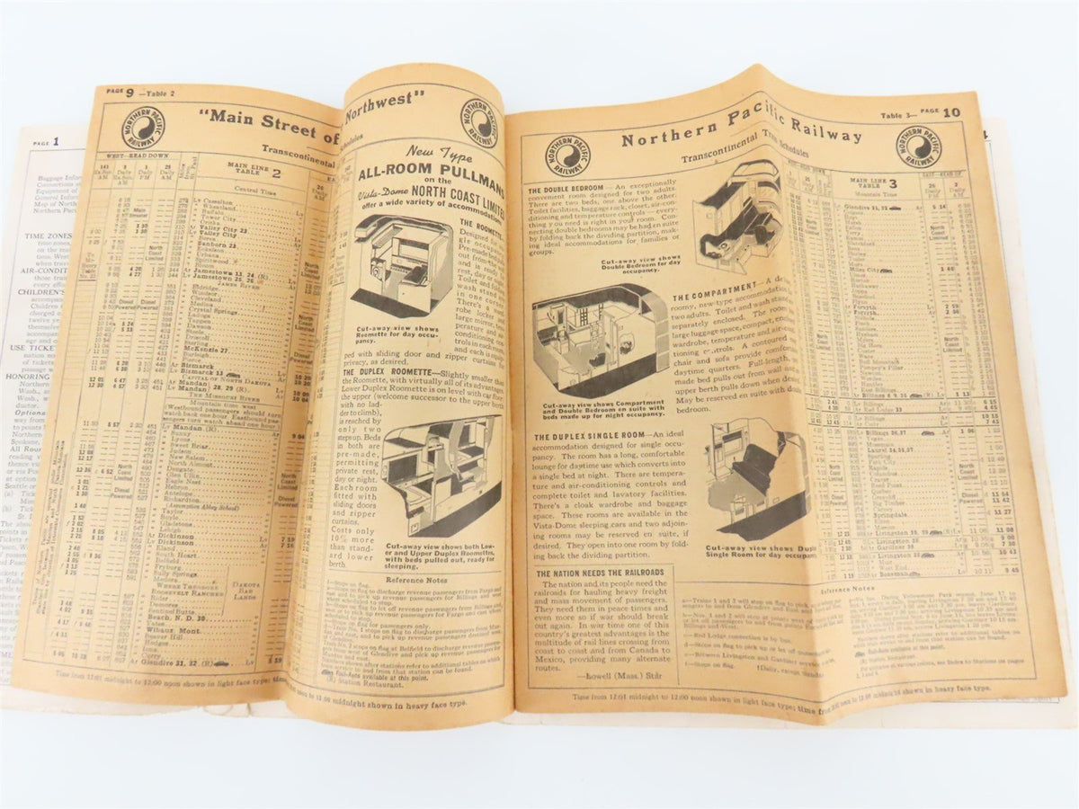 Time Tables: Union Pacific - Jan. 1, 1951 &amp; Northern Pacific - May 12, 1957