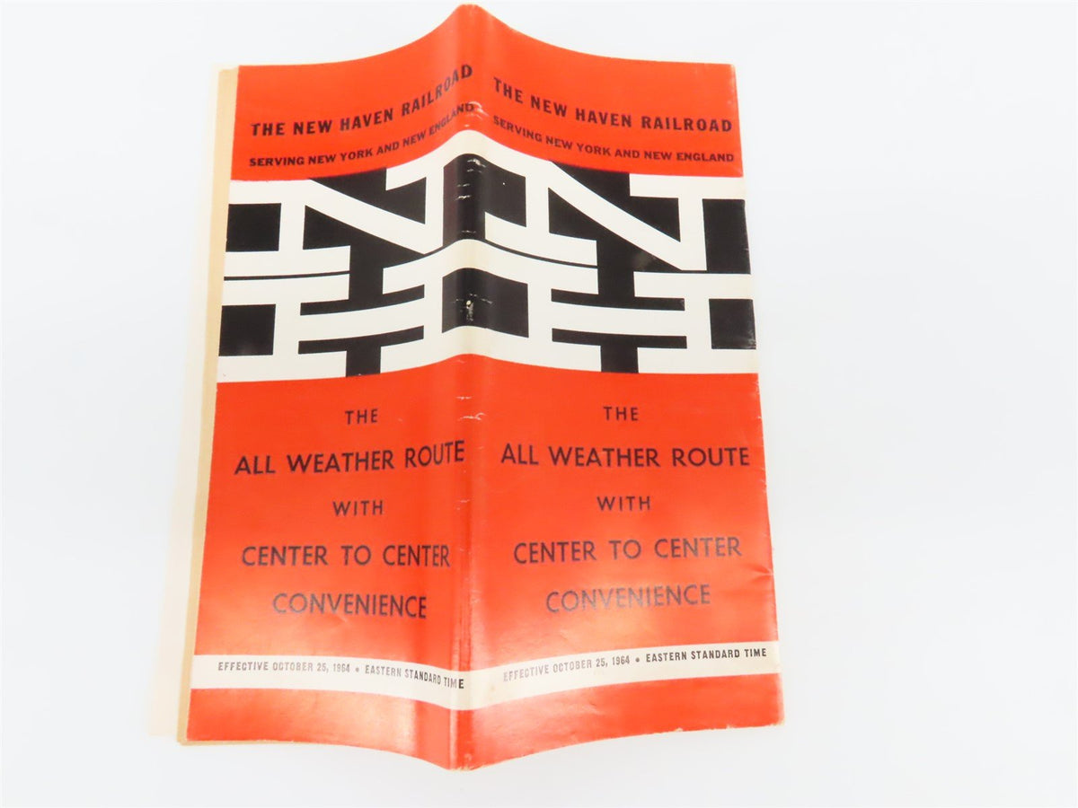 NH New Haven Railroad &quot;The All Weather Route&quot; Time Tables - October 25, 1964