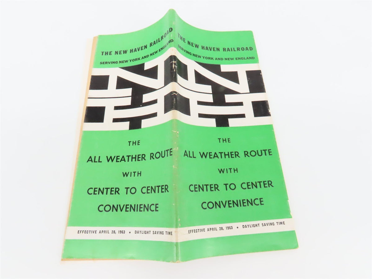 NH New Haven Railroad &quot;The All Weather Route&quot; Time Tables - April 28, 1963