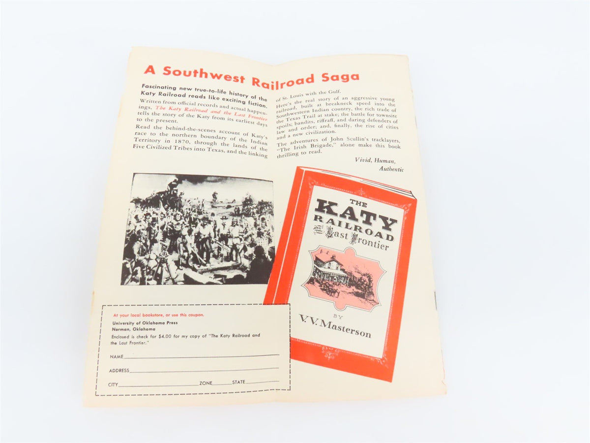 MKT Missouri Kansas Texas Katy Railroad Time Tables - December 1, 1952