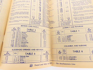 MKT Missouri Kansas Texas Katy Lines Time Tables - March 1, 1946