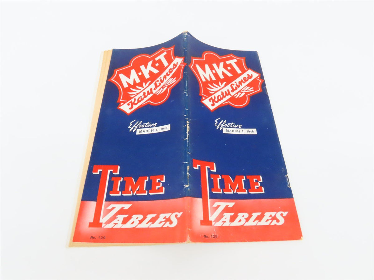 MKT Missouri Kansas Texas Katy Lines Time Tables - March 1, 1946