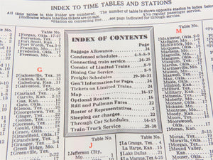 MKT Missouri Kansas Texas Katy Railroad Time Tables - December 1, 1948