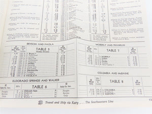 MKT Missouri Kansas Texas Katy Railroad Time Tables - December 1, 1948