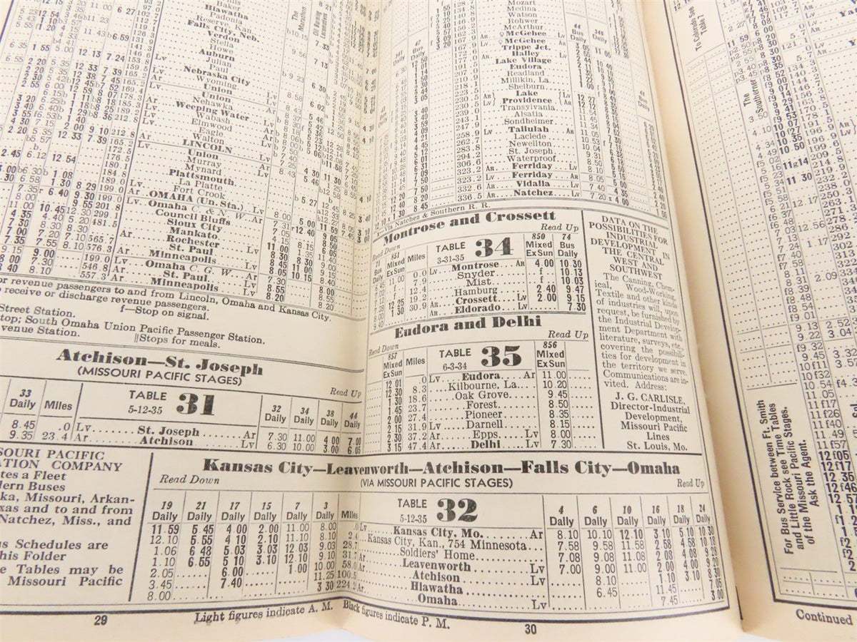 MP Missouri Pacific Lines Time Tables - June 2, 1935