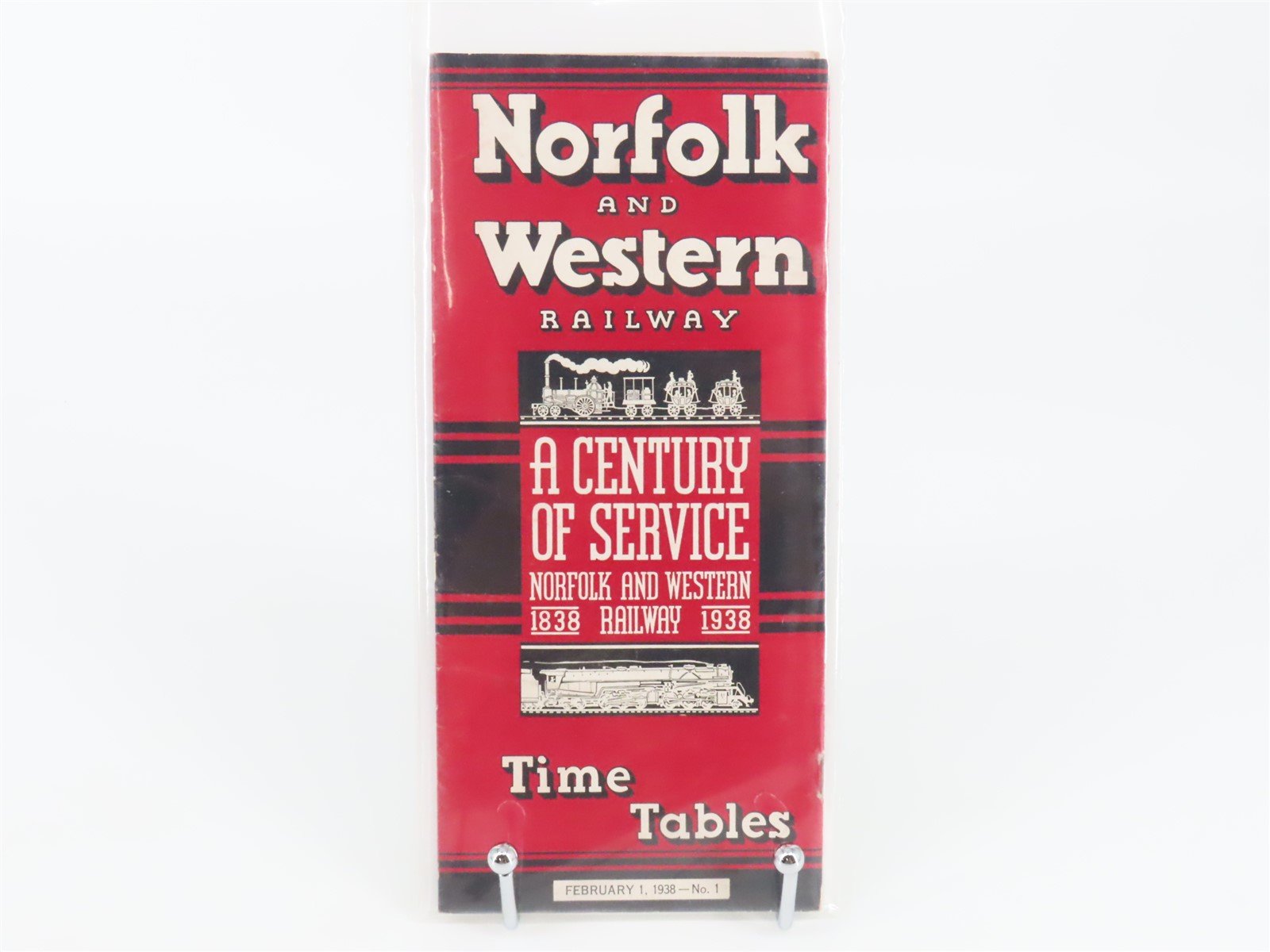 N&W Norfolk & Western Railway Time Tables - February 1, 1938