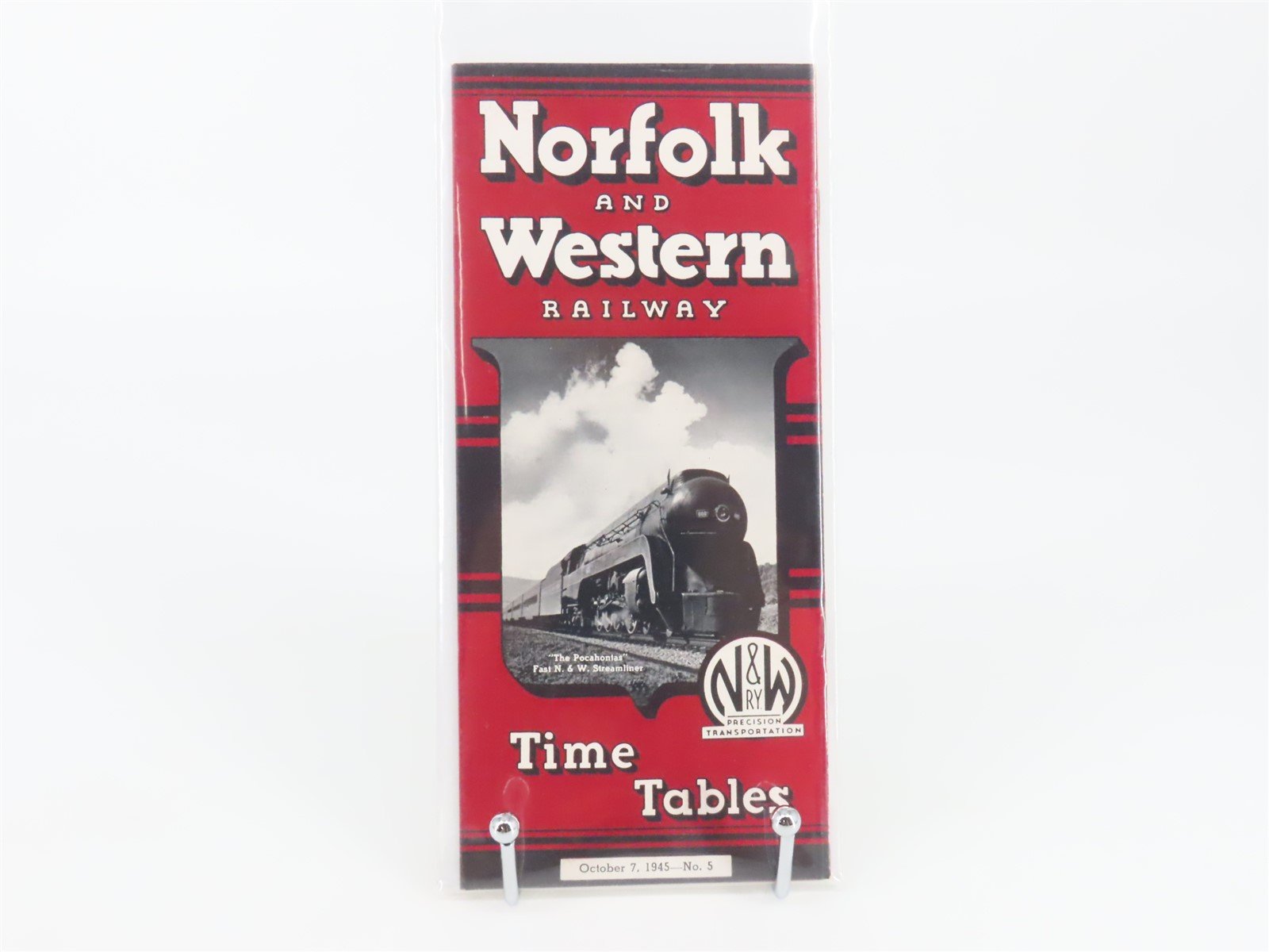 N&W Norfolk & Western Railway Time Tables - October 7, 1945