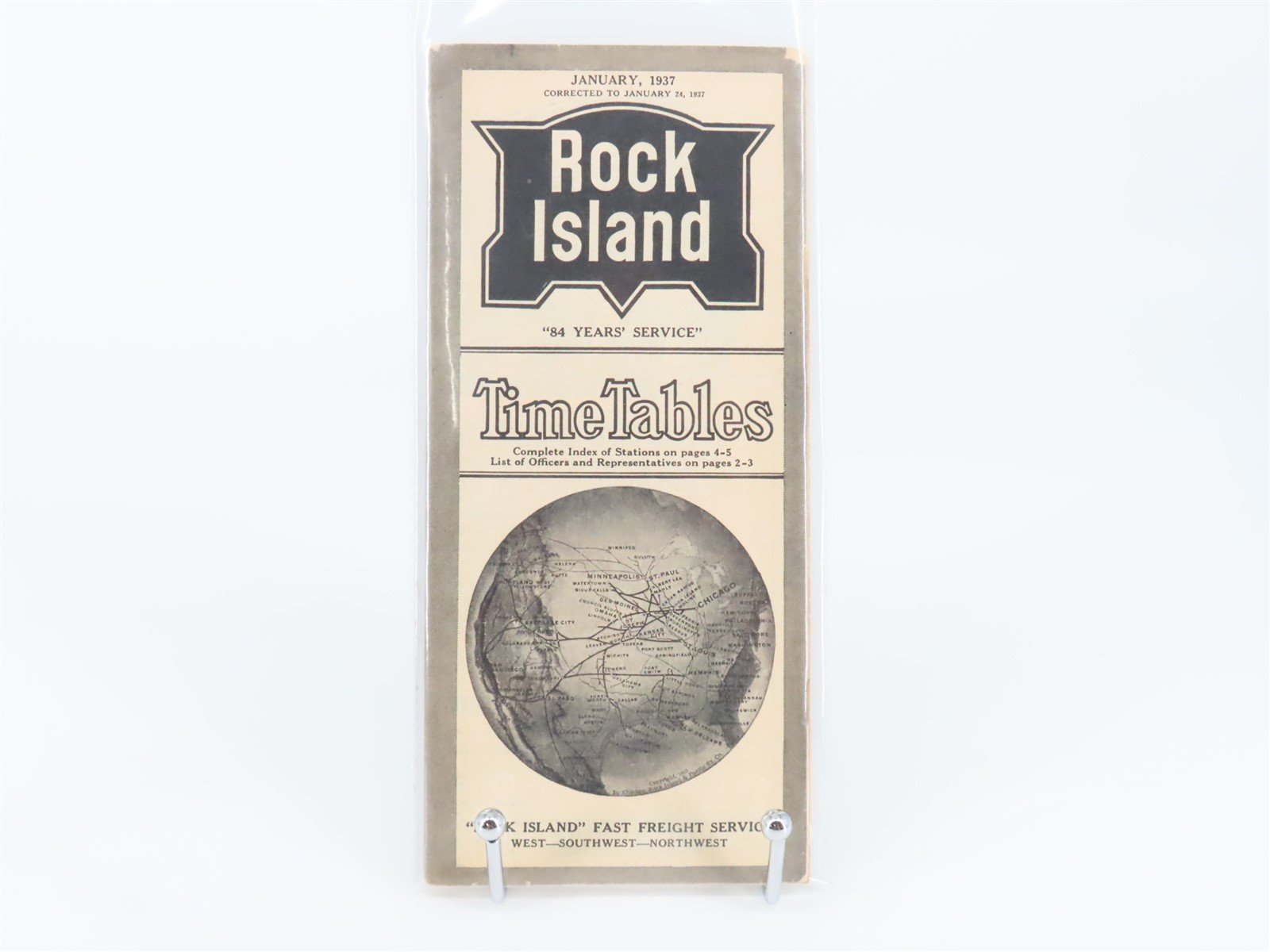 RI Rock Island Time Tables - January, 1937