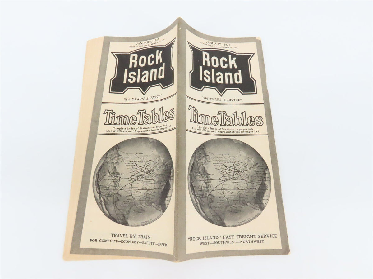 RI Rock Island Time Tables - January, 1937