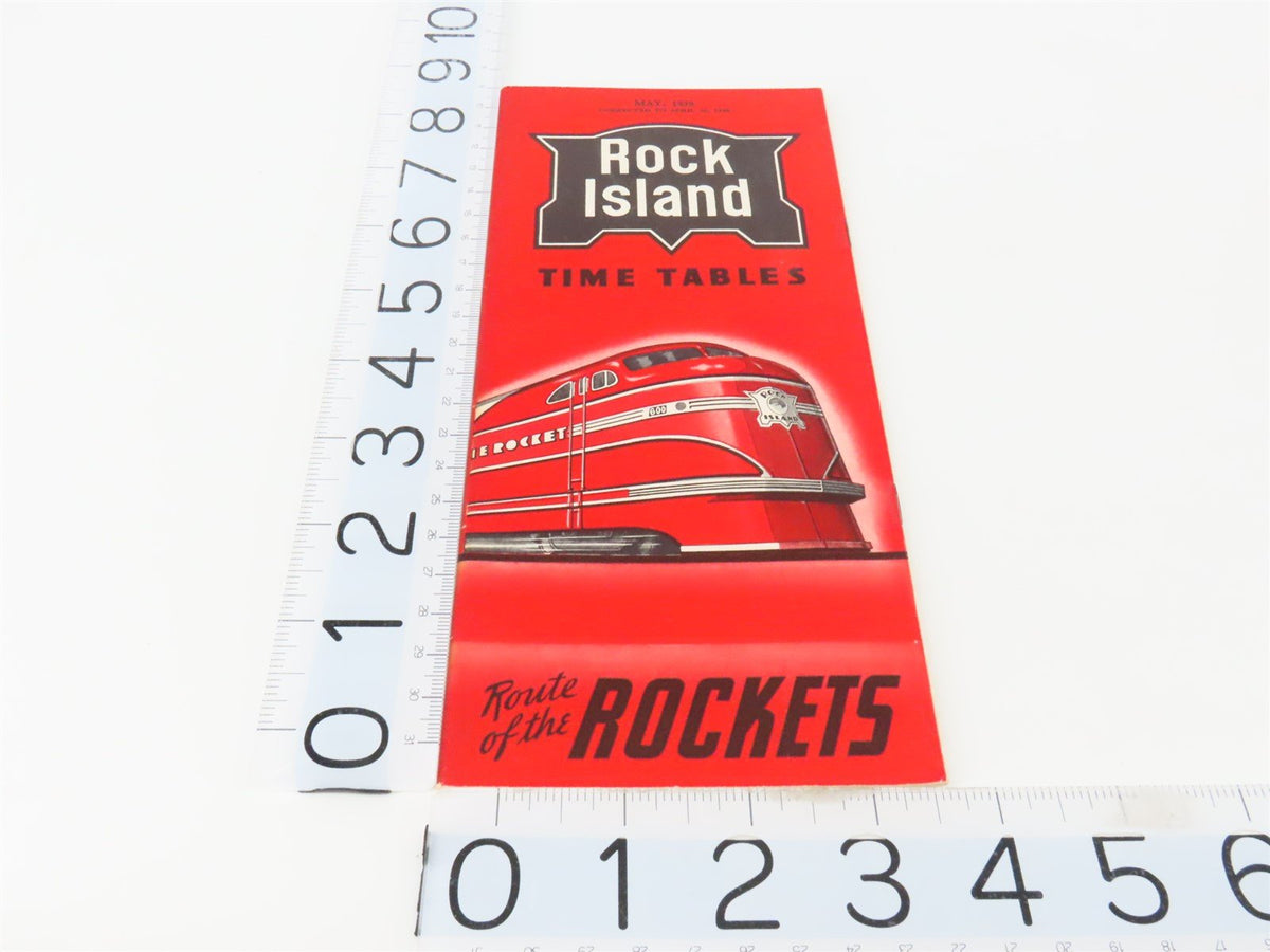 RI Rock Island &quot;Route of the Rockets&quot; Time Tables - May, 1939