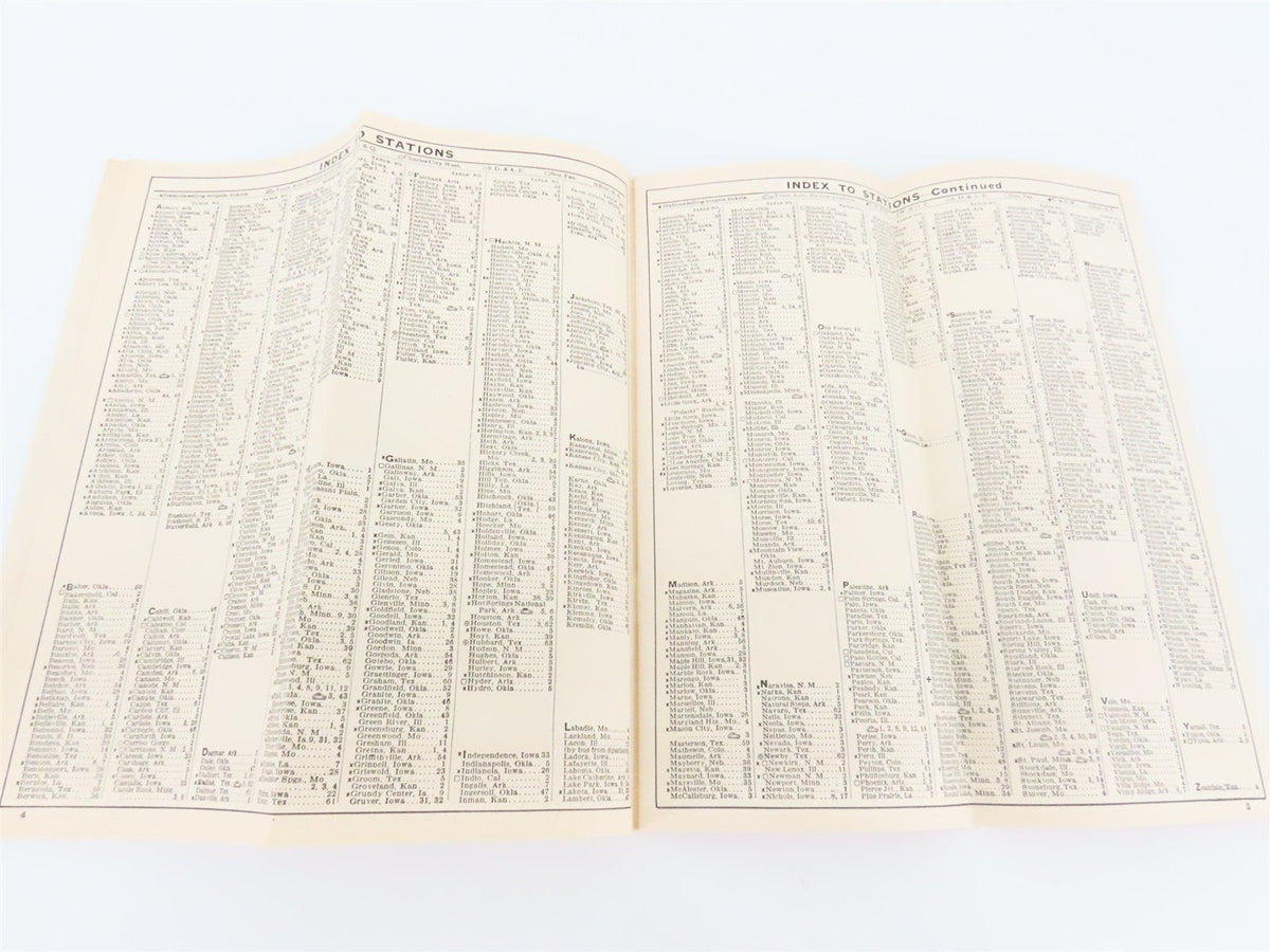 RI Rock Island &quot;Route of the Rockets&quot; Time Tables - April, 1941