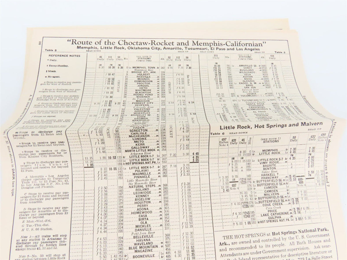 RI Rock Island &quot;Route of the Rockets&quot; Time Tables - April, 1941