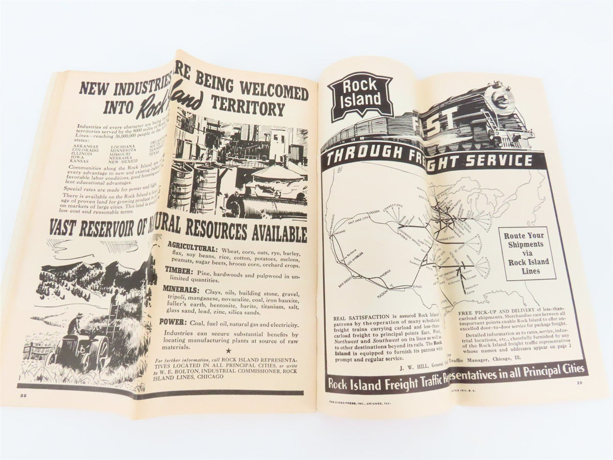 RI Rock Island &quot;Route of the Rockets&quot; Time Tables - April, 1942