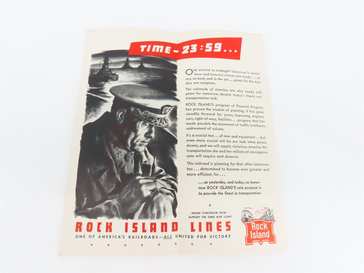 RI Rock Island &quot;Route of the Rockets&quot; Time Tables - September, 1943