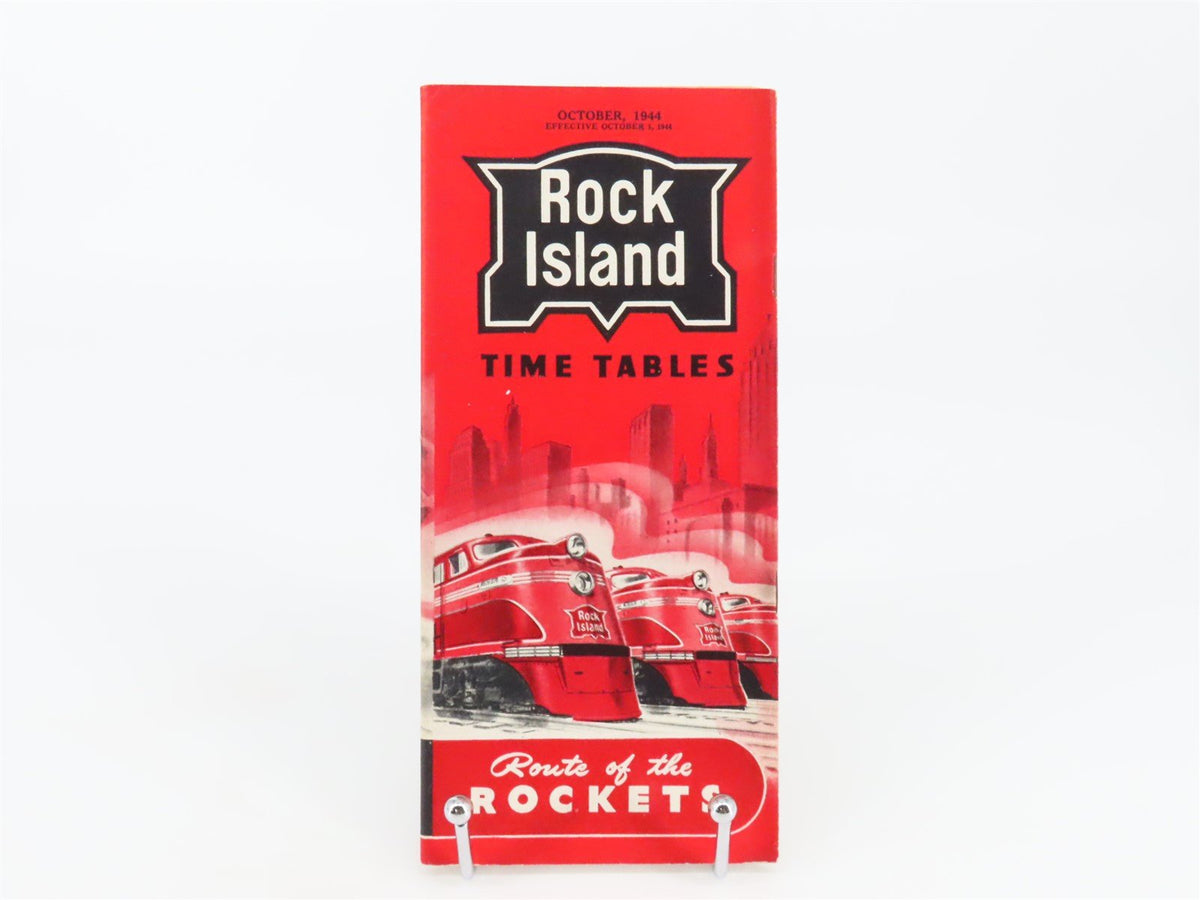 RI Rock Island &quot;Route of the Rockets&quot; Time Tables - October, 1944