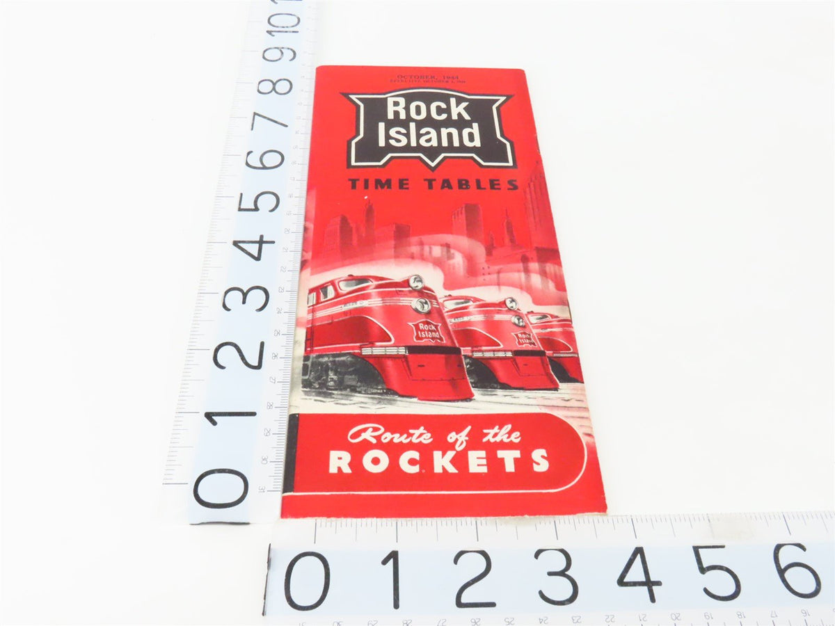 RI Rock Island &quot;Route of the Rockets&quot; Time Tables - October, 1944