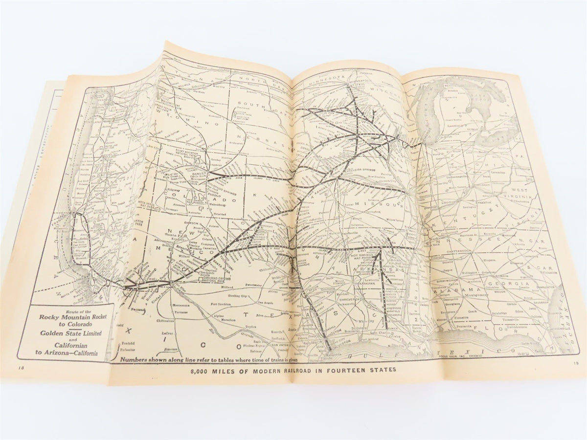 RI Rock Island &quot;Route of the Rockets&quot; Time Tables - January, 1945