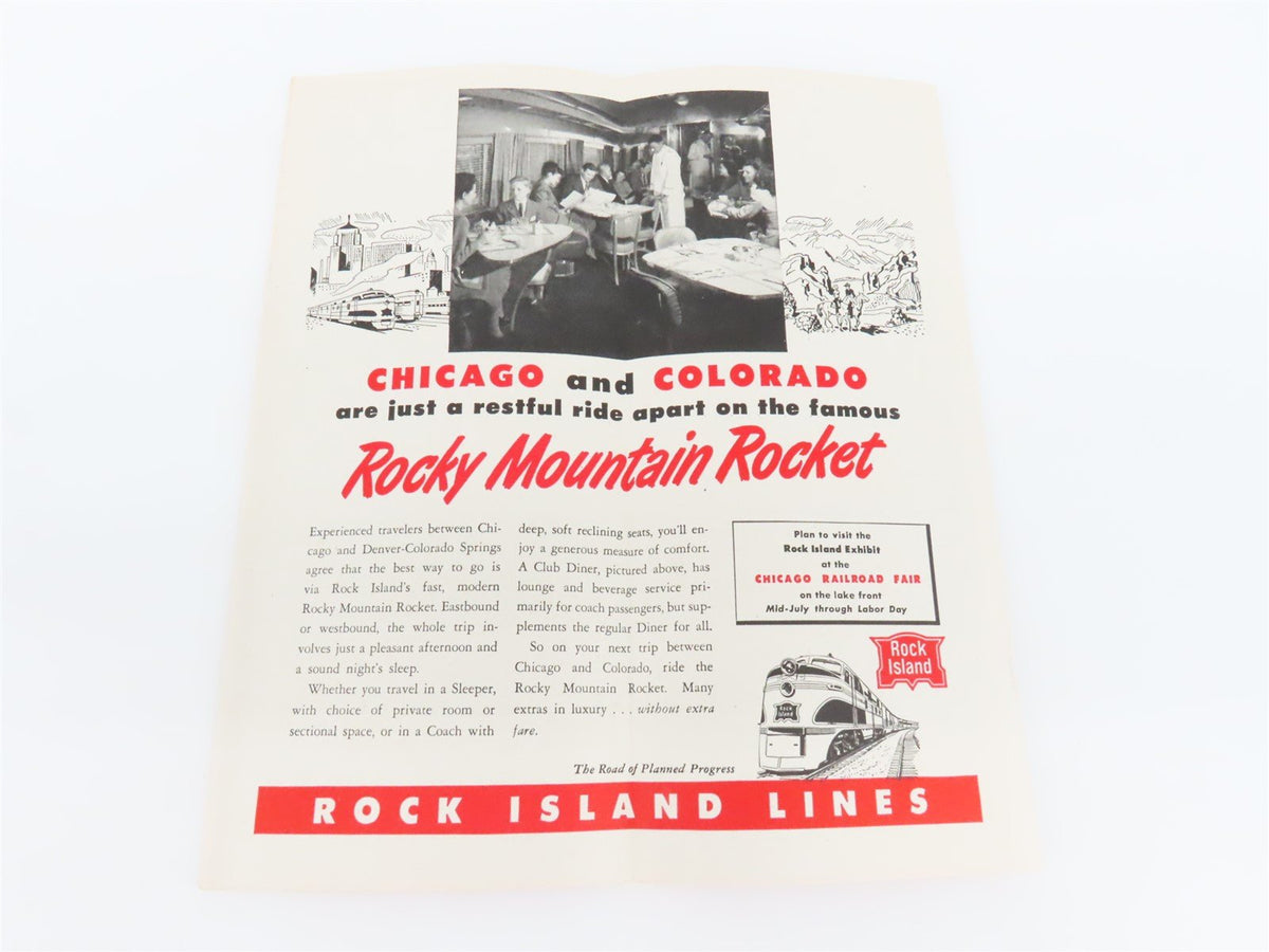 RI Rock Island &quot;Route of the Rockets&quot; Time Tables - June, 1948