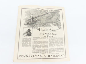 PRR Pennsylvania Railroad New York and the West Time Tables - September 25, 1927