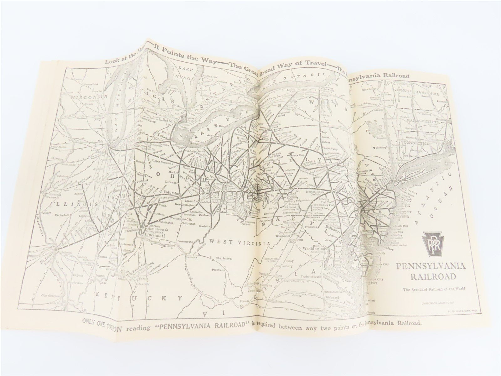 PRR Pennsylvania Railroad New York and the West Time Tables - September 25, 1927