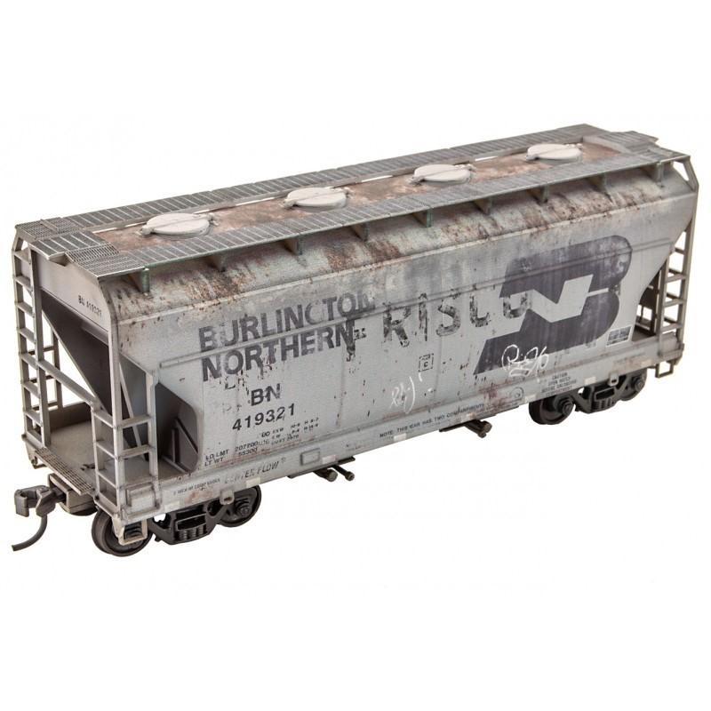 HO Accurail/Micro-Trains MTL Kit #2200-001 BN/ex-Frisco 2-Bay Hopper - Weathered