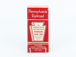 PRR Pennsylvania Railroad Passenger Train Time Tables - April 28, 1963