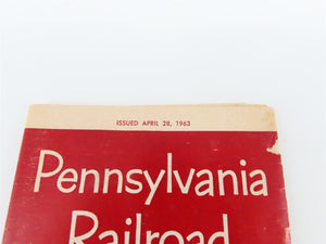 PRR Pennsylvania Railroad Passenger Train Time Tables - April 28, 1963