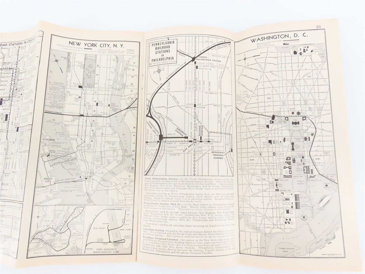 PRR Pennsylvania Railroad Passenger Train Time Tables - April 28, 1963