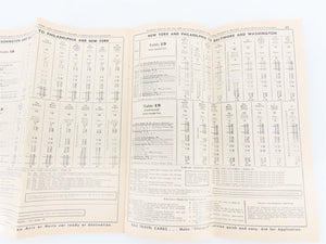 PRR Pennsylvania Railroad Passenger Train Time Tables - April 28, 1963